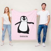 Personalised Pink modern cute baby penguin