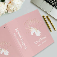 Personalised Pink Modern Magical Unicorn Kids