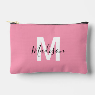 Personalised Pink Monogram Accessory Pouch