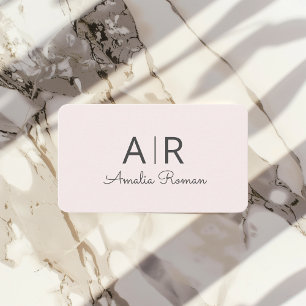 Personalised Pink Monogram Business Card