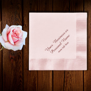 personalised pink napkins