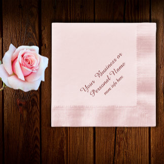 personalised pink napkins