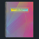 Personalised Pink Ombre Pattern Graph Paper Notebook<br><div class="desc">Pink ombre geometric notebook for engineers,  architects or engineering students with space for the name of the school subject and name you can easily change.</div>