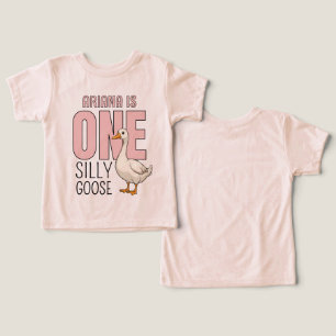 Personalised Pink One Silly Goose First Birthday