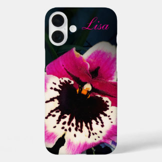 Personalised Pink Orchid Apple iPhone Case