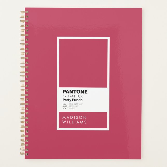Personalised Pink Party Punch Notebook | Custom Planner (Front)