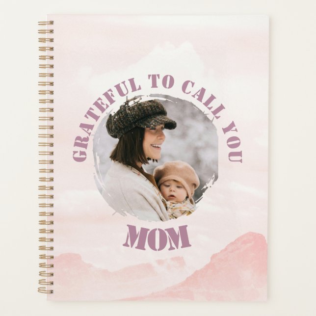 Personalised Pink Pastel Planner for Mum (Front)