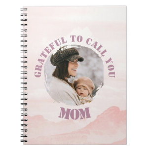Personalised Pink Pastel Spiral Notebook for Mum