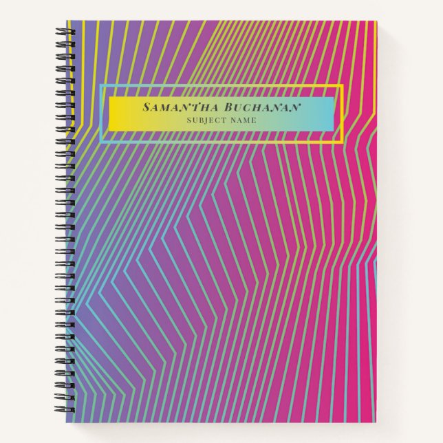 Personalised Pink Pattern Dot Grid Notebook (Front)