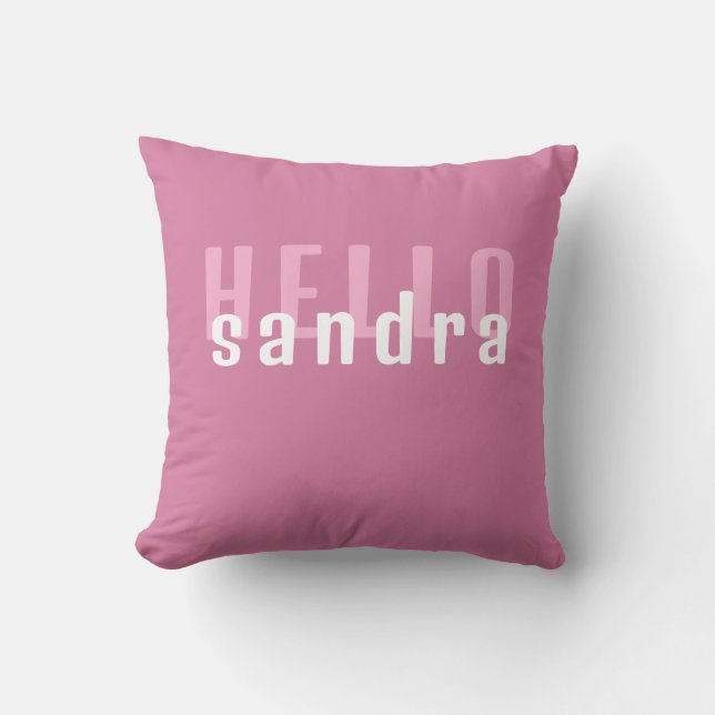 Personalised Pink Pillow | Custom Name (Front)