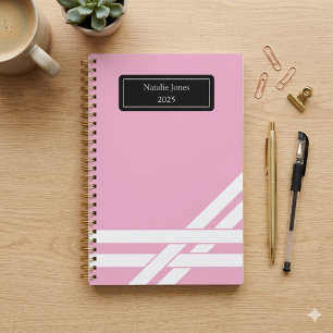 Personalised Pink Planner Custom Name Journal Note