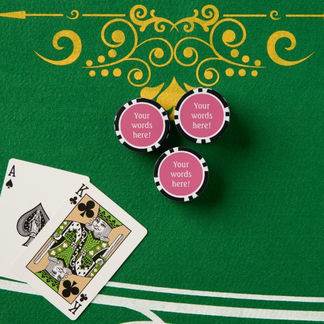 Personalised Pink Poker Chips (Poker Table (Stack))