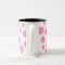 Personalised Pink Polka Dot Two-Toned Coffee Mug