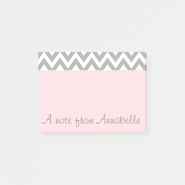 Personalised Pink Post It Notes Office Gift (Front)