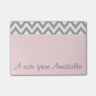 Personalised Pink Post It Notes Office Gift