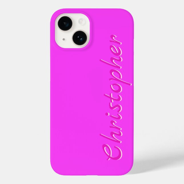 Personalised pink Radial Texture 15 Case-Mate iPhone Case (Back)