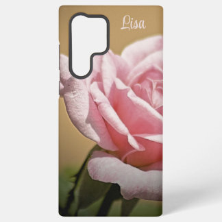 Personalised Pink Rose Flower Samsung Case 
