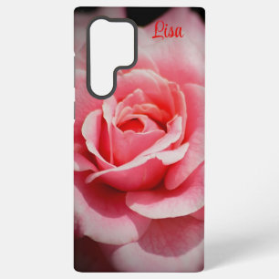 Personalised Pink Rose Flower Samsung Case