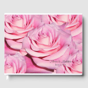 Personalised Pink roses guest book