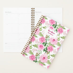 Personalised Pink Roses Planner