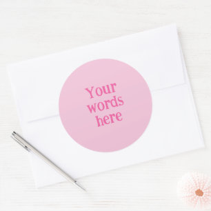 Personalised Pink Round Stickers