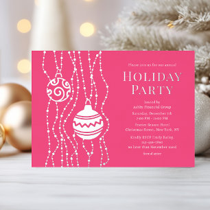 Personalised Pink Silver Foil Corporate Christmas