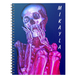 Personalised Pink Skeleton Radiography Notebook