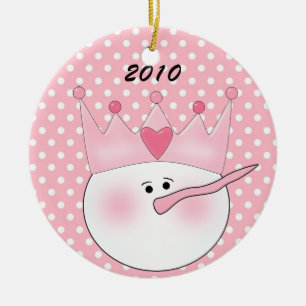 Personalised Pink Snow Princess Ornament