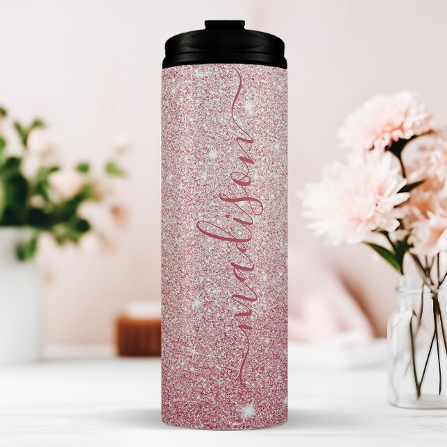 Personalised Pink Sparkle Thermal Tumbler (Creator Uploaded)