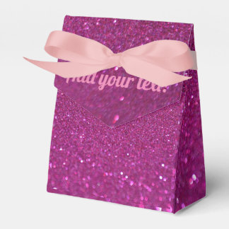 Personalised pink sparkling glitter favour box