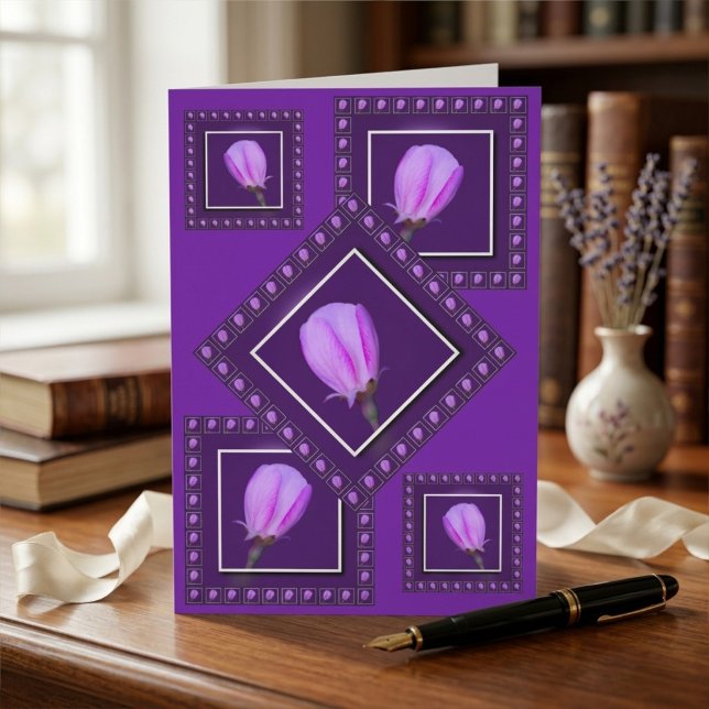 Personalised Pink Spring Blossom Floral Birthday Card (Creator Uploaded)