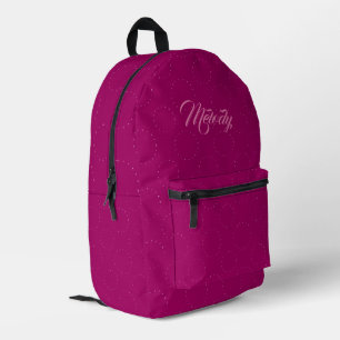 Personalised Pink Starry Night Celestial pattern Printed Backpack