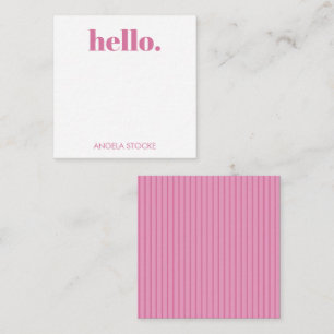 Personalised Pink Stripe Card