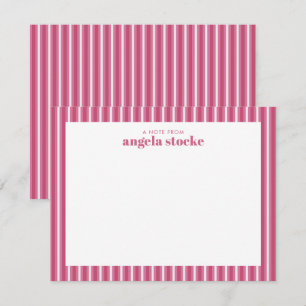 Personalised Pink Stripe Card