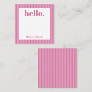 Personalised Pink Stripe Card