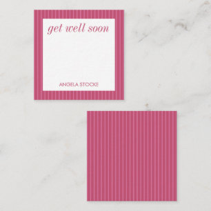 Personalised Pink Stripe Card