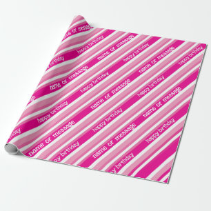 Personalised Pink Toy Inspired Matt Wrapping Paper