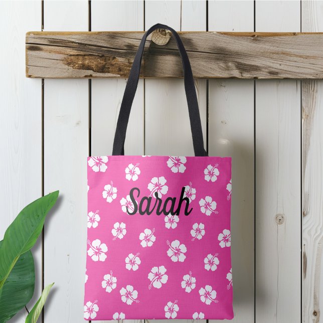 Personalised Pink Tropical Floral Tote Bag (Creator Uploaded)