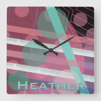 Personalised/Pink & Turquoise/Abstract Design