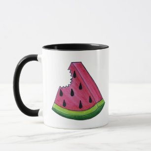 Personalised Pink Watermelon Juicy Fruit Picnic Mug