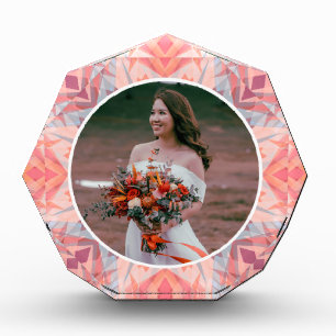 Personalised Pink Wedding Anniversary Bride Gift Photo Block