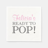 Personalised Pink White READY TO POP Baby Shower