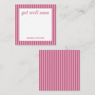 Personalised Pink White Stripe Card