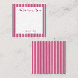 Personalised Pink White Stripe Card