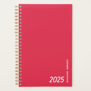 Personalised Pinky-Red Dated My Daily Planner