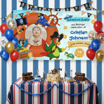 Personalised Pirate Birthday Party Banner Photo