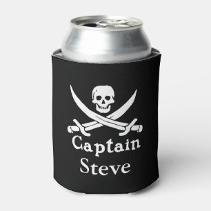Personalised Pirate Captain Can Cooler