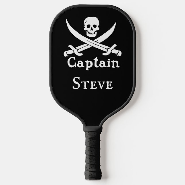 Personalised Pirate Captain Pickleball Paddle (Front)
