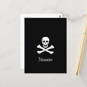 Personalised Pirate Flag Skull and Crossbones Postcard