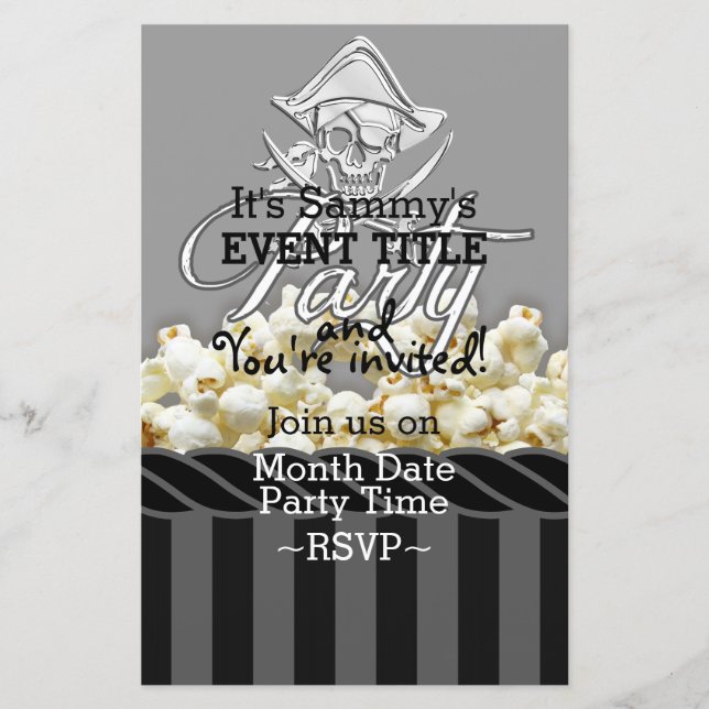 Personalised Pirate Party (Front)